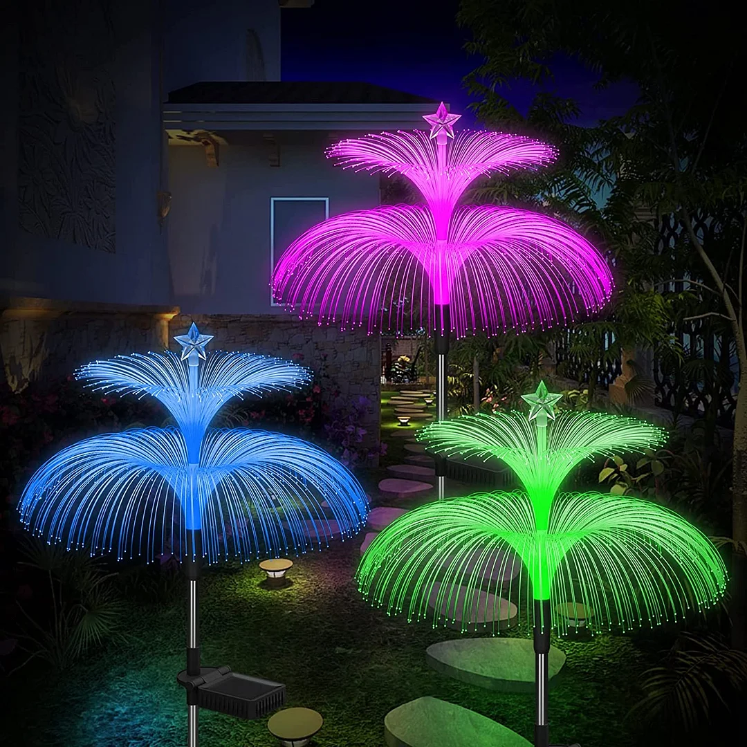 Solar Garden Lights 3 Pack New Upgraded Solar Outdoor Lights Waterproof 