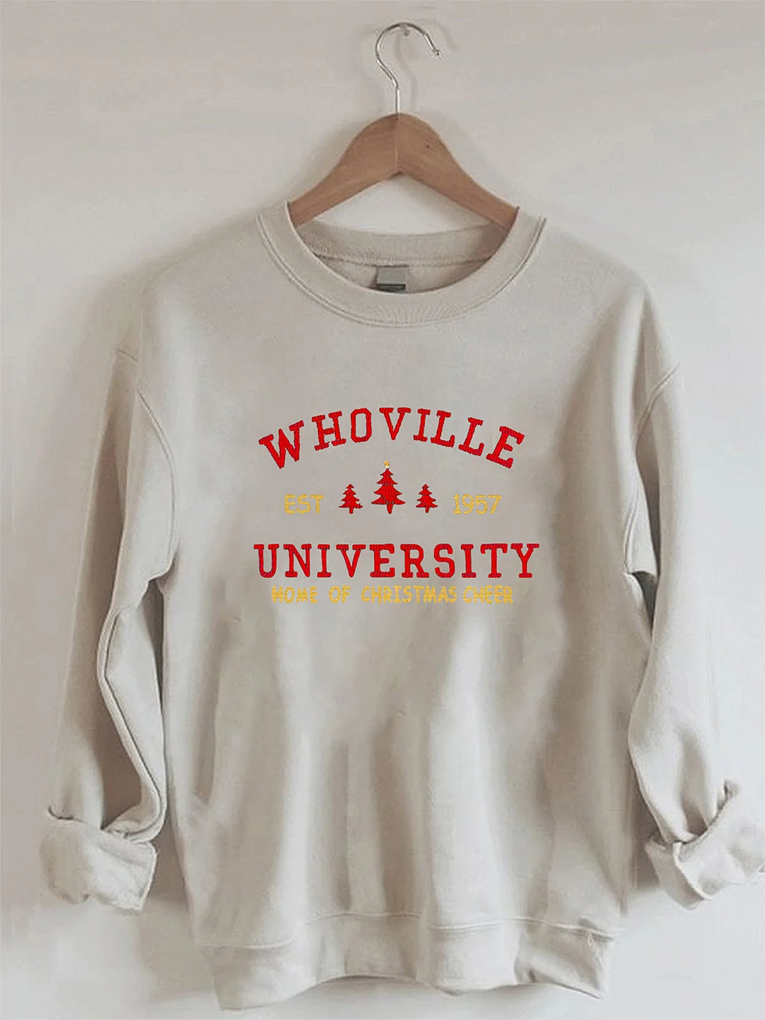 SobaShop Personalized Embroidered Whoville University Sweatshirt