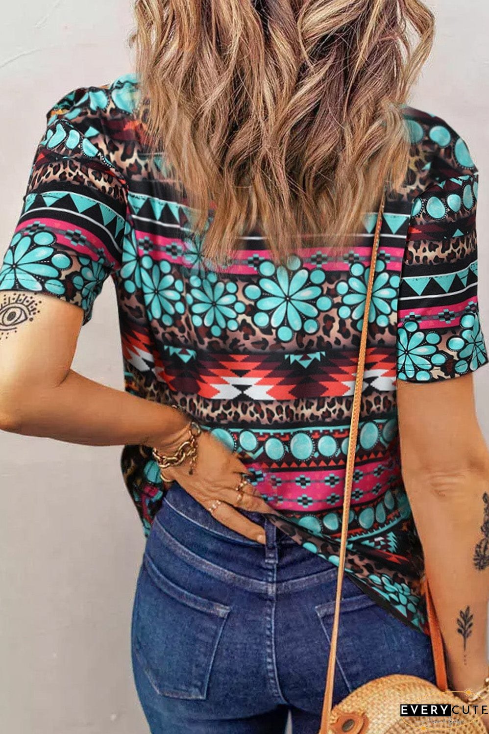 Native American Inspired V-Neck Tee