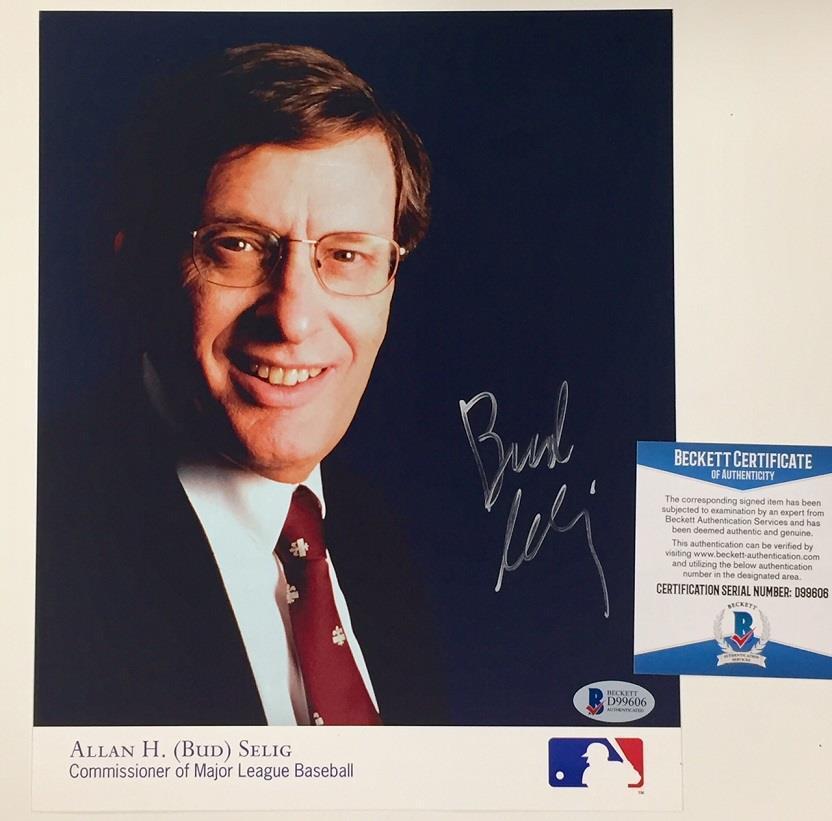 MLB Commissioner BUD SELIG Autograph Signed 8x10 Photo Poster painting w/ Beckett BAS COA