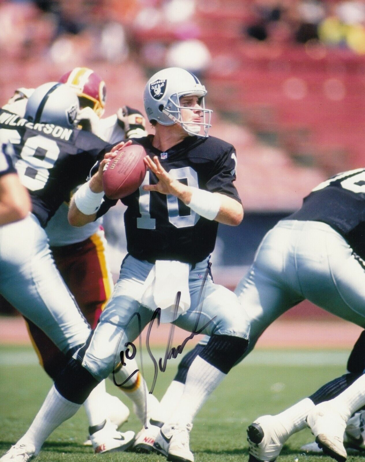 Jay Schroeder #0 8x10 Signed Photo Poster painting w/ COA Oakland Raiders 031719