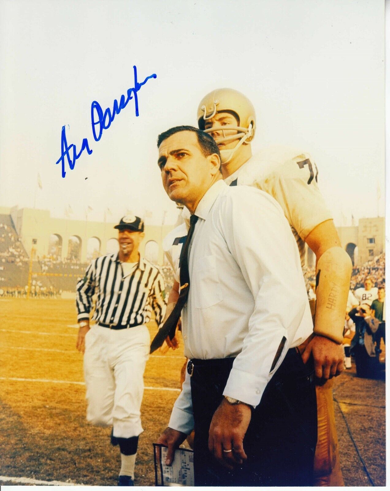 Ara Parseghian #20 Photo Poster painting Signed CPhoto Poster painting W/cOA Notre Dame 033119