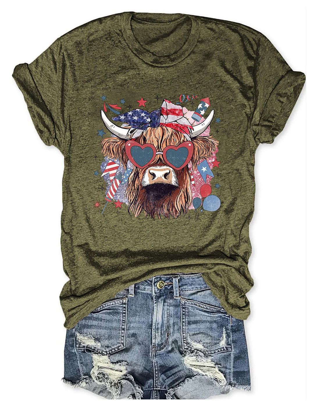 Western America Highland Cow T-shirt