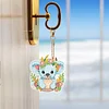 >SALE<6PCS Double Sided Round Diamond Painting Art Keychain Pendant (Animal World)