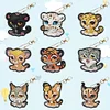 6pcs DIY Diamond Painting Double Sided Keychains - Tiger Cat、[Everydayedeals]