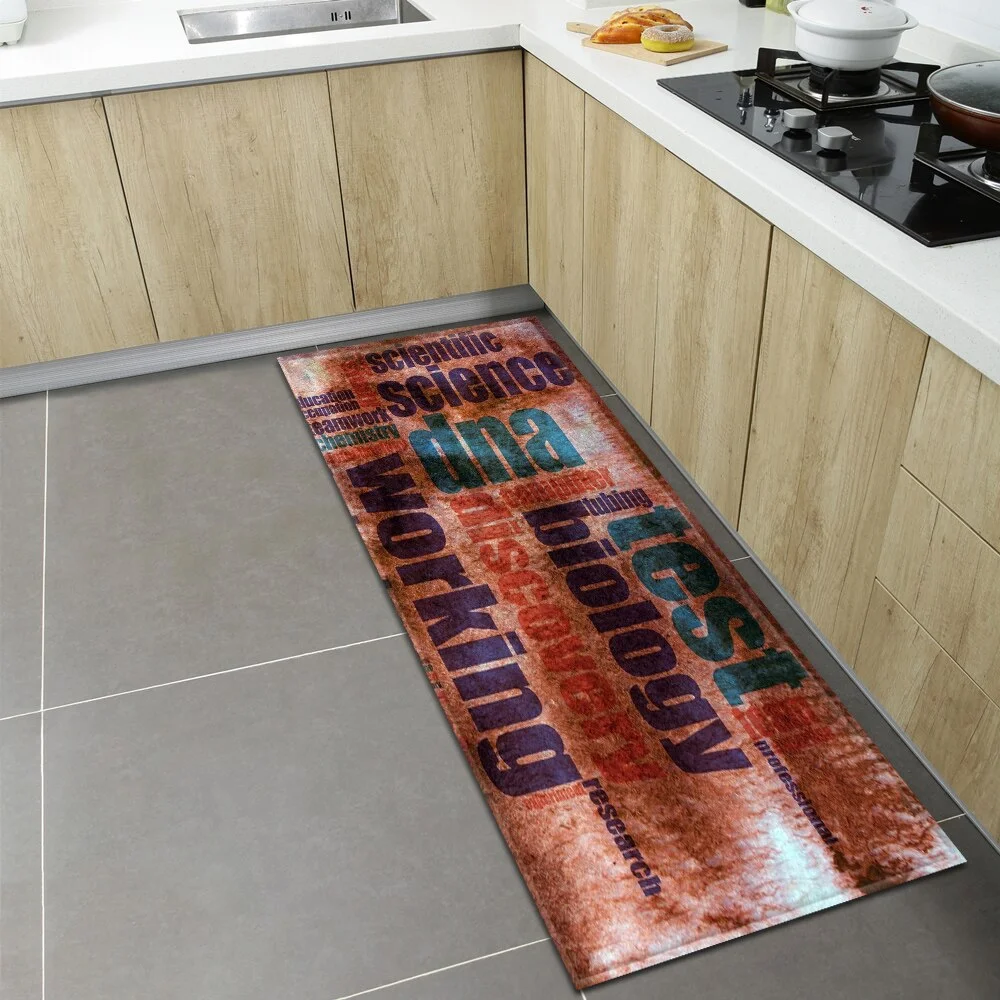 Nordic Kitchen Floor Mat Home Entrance Doormat Bedroom Living Room Decoration Long Carpet Hallway Balcony Bathroom Anti-Slip Rug