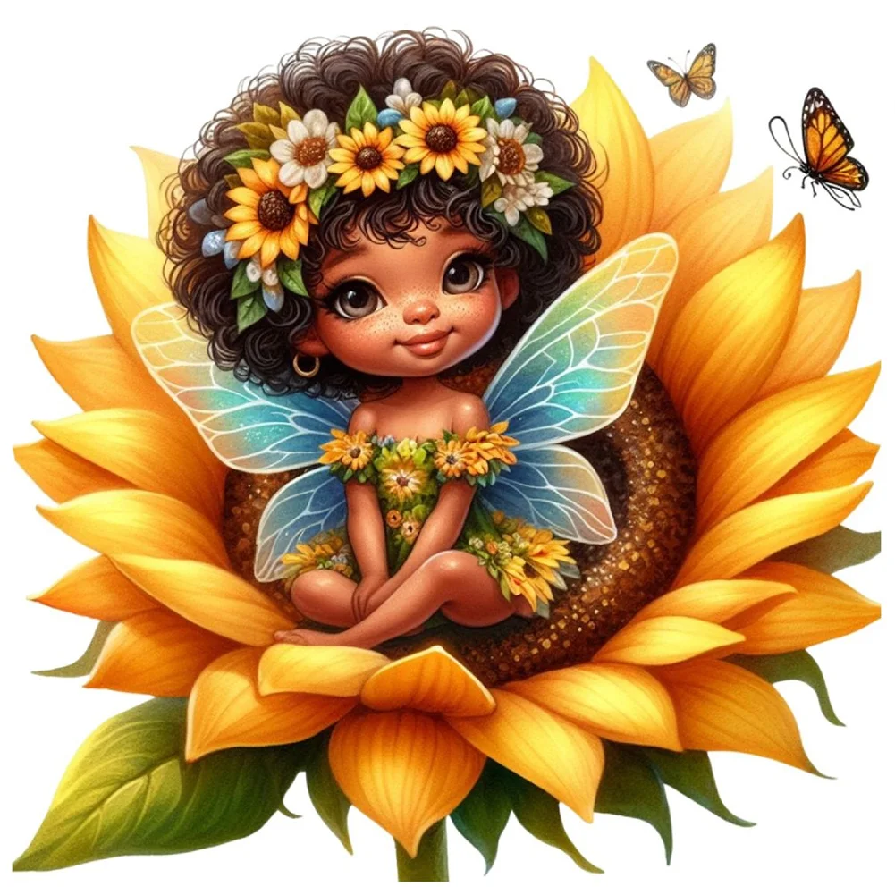 Full Round Diamond Painting - Sunflower Fairy(Canvas|30*30cm)