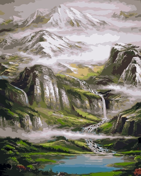

Early Morning Mountains – Paint By Numbers - 40*50CM, 501 Original