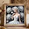 White Flower Beauty-Special Shaped Diamond Painting