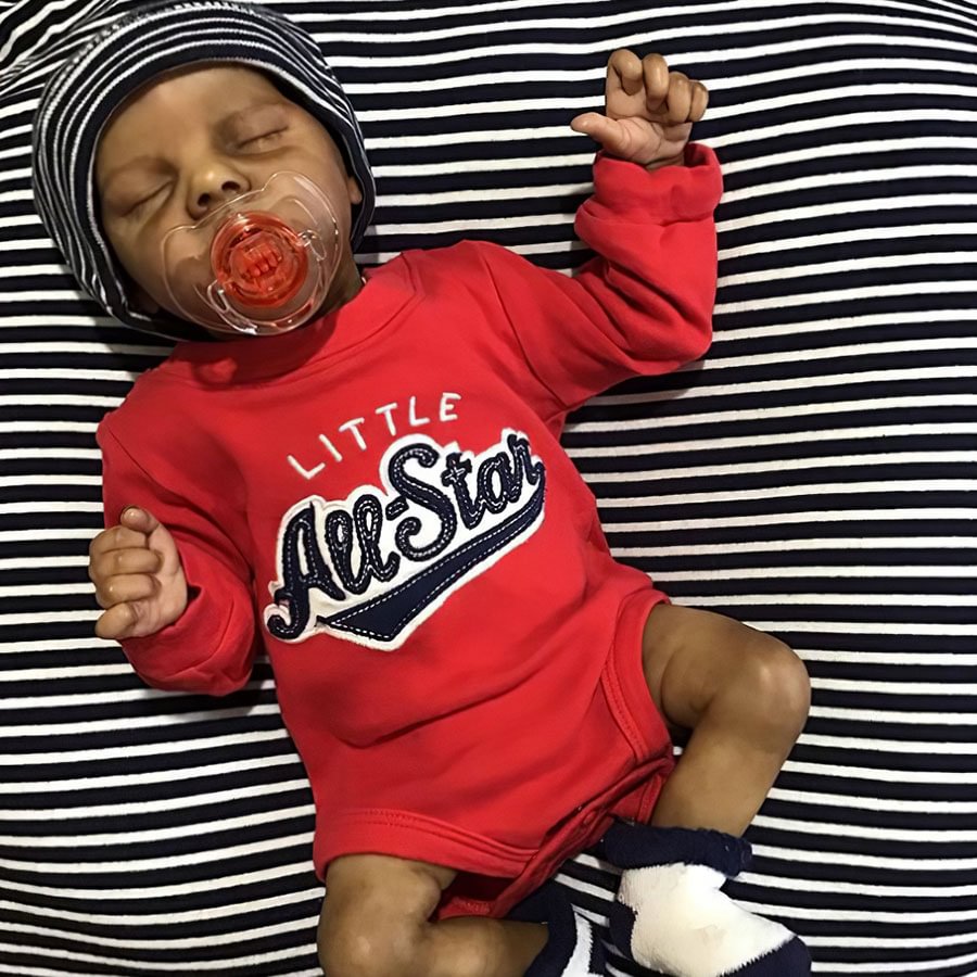 12 Inches Malachi Truly Reborn Baby Afrcian American Boy, Play with Children