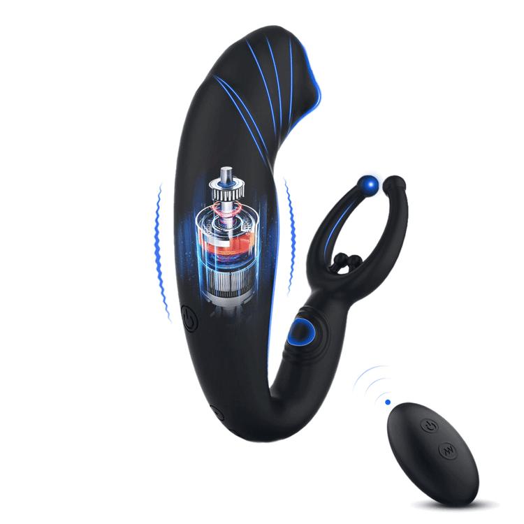 Remote Control Prostate Massager with Ball Loop - Anal Vibrator & Vibrating Cock Ring