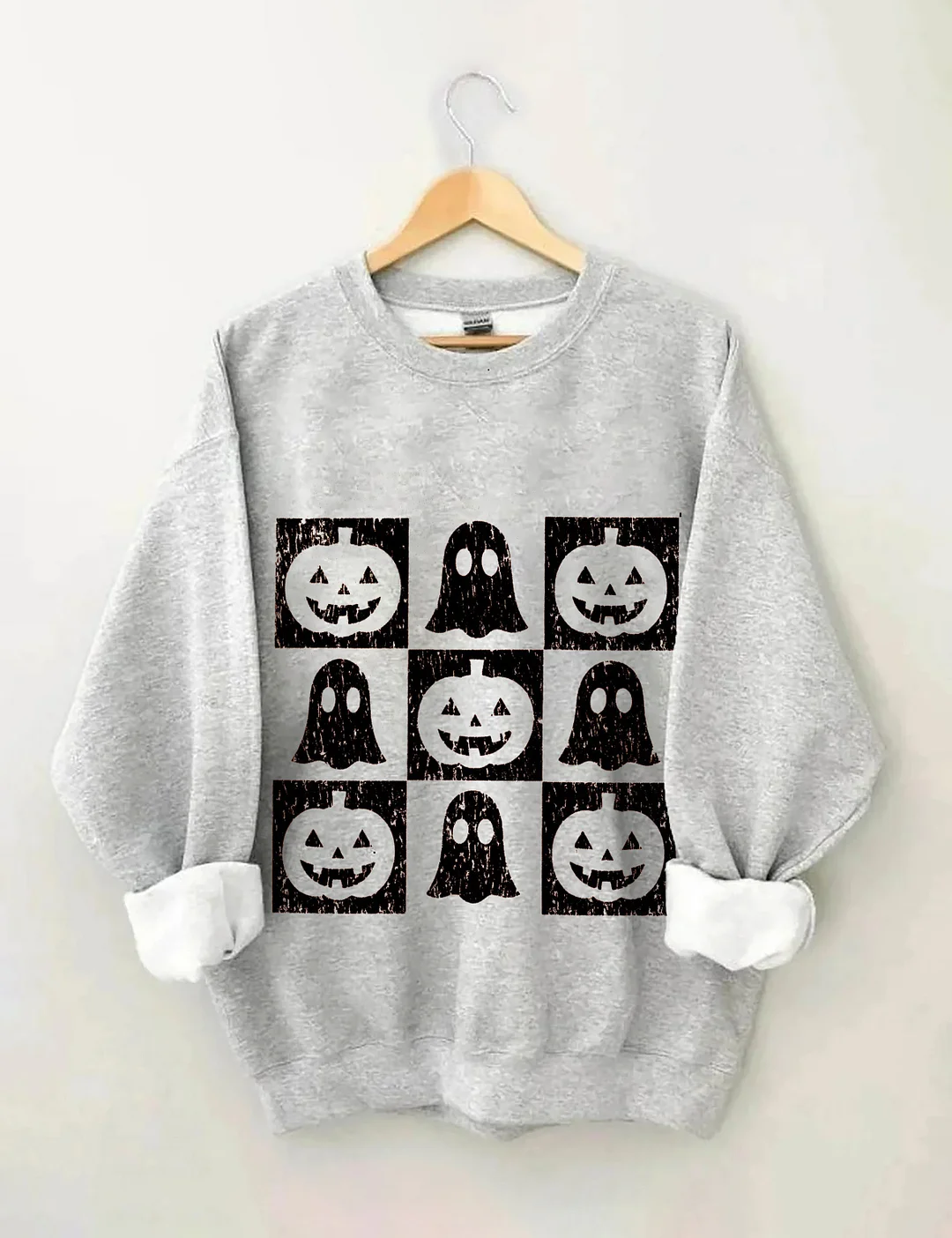 Checkered Halloween Sweatshirt