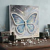 DIY Pearl Painting Butterfly for Home Decor with Frame(30x30cm)