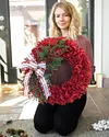 🔥Last Day 49% OFF🎄Red Berry Ruffled Burlap Christmas Wreath🎄-mysite-Adracos