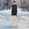 28 Heating Zone Smart Electric Heated Vest USB/DC Stand Collar Thermal Waistcoat