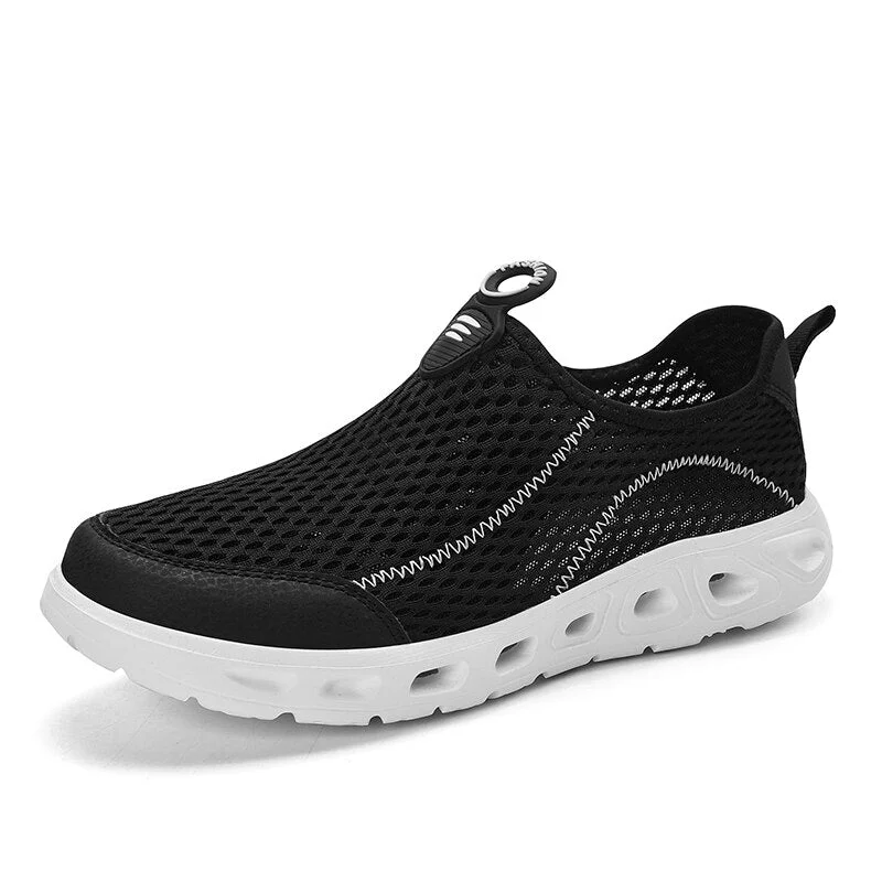 VEAMORS Summer Breathable Men Hiking Shoes Mesh Outdoor Man Sneakers Climbing Shoes Male Sport Shoes Quick-dry Water Shoes plus