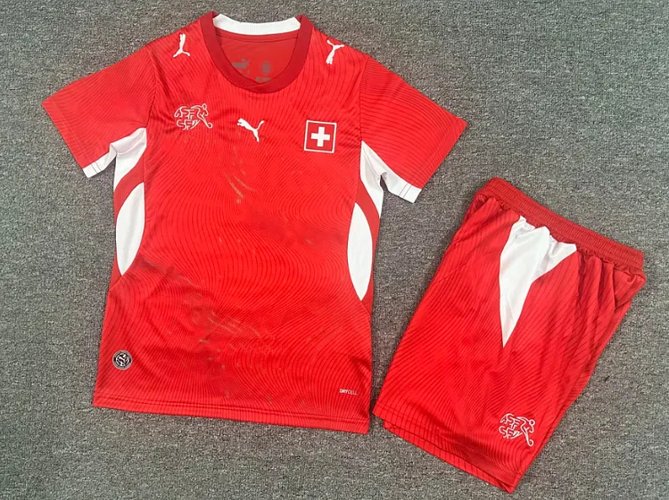 26-27 Switzerland home children's football jersey, 1:1 replica, Thai quality.