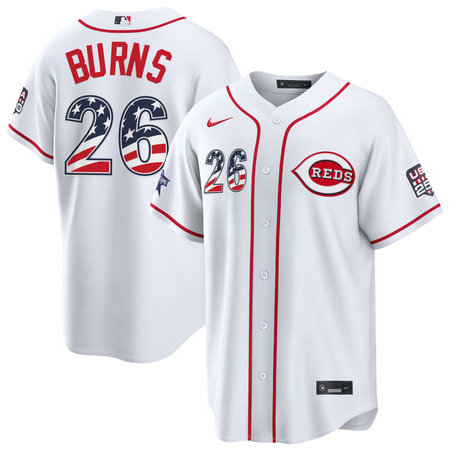 Men's Cincinnati Reds #26 Chase Burns Nike White 2026 All-Star Edition Stars & Stripes Stadium Jersey