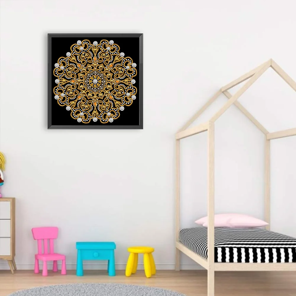 Diamond Painting - Partial Special Shaped Drill - Mandala(Canvas|30*30cm)