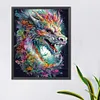 Feuille dragon-partielle ab carr&eacute; peinture diamant-40*50cm