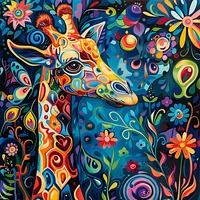 Abstract Giraffe - Diamond Painting