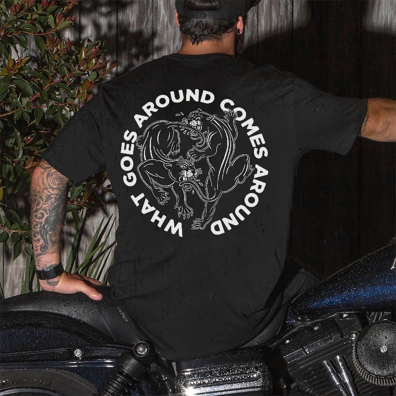 UPRANDY What Goes Around Comes Around Printed T-shirt -  UPRANDY
