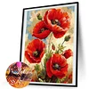 Poppy 5d DIY runder Vollbohrer Dimond Gem&auml;lde Kit f&uuml;r Zuhause Wanddekoration35x45cm