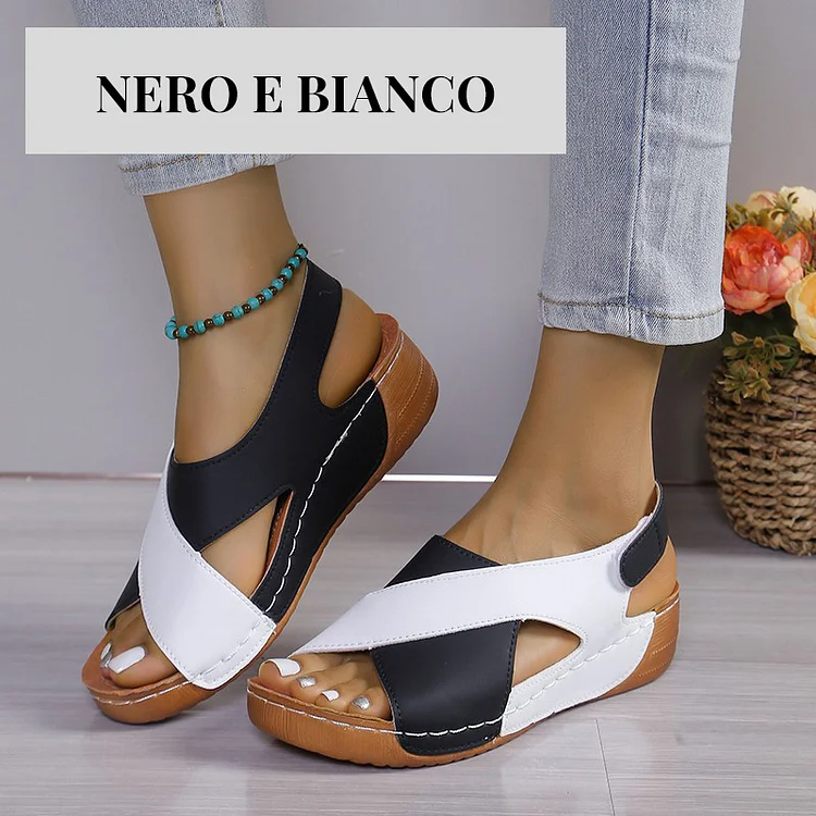 🔥Promozione dell'ultimo giorno 50% di sconto - Sandali ortopedici da donna con tacco inclinato ultra confortevole