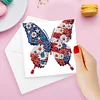 6Pcs Diamond Painting American Flag Butterfly Diamond Drawing Card