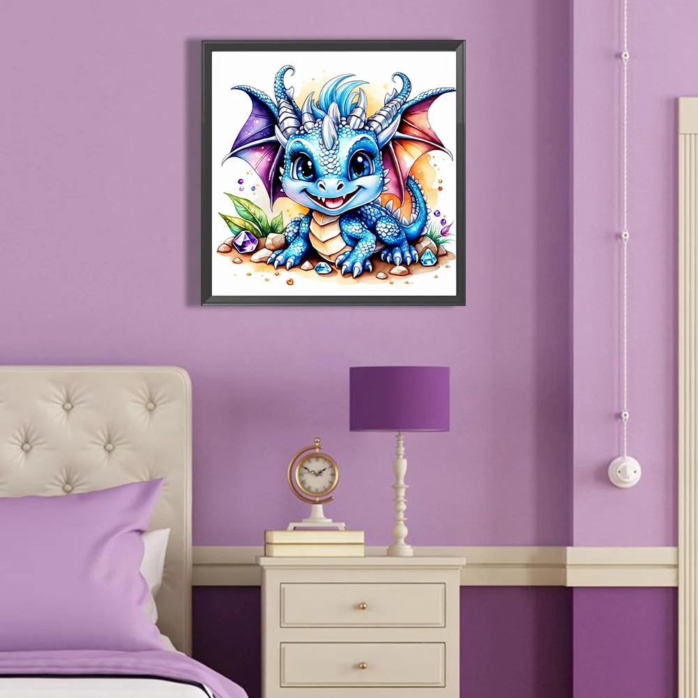 Full Round Diamond Painting 40*40cm - Gem Happy Dinosaur
