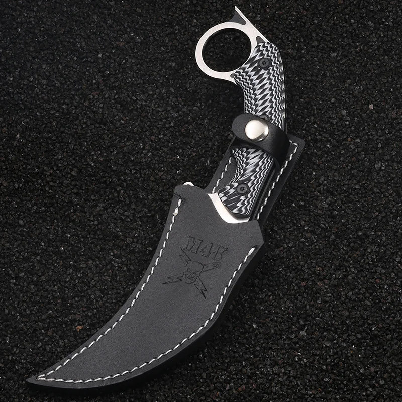 Outdoor Camping Wilderness Survival High-Hardness One-Piece Steel Sharp Edged Self-Defense Knife Mountain Climbing Multifunctional Claw