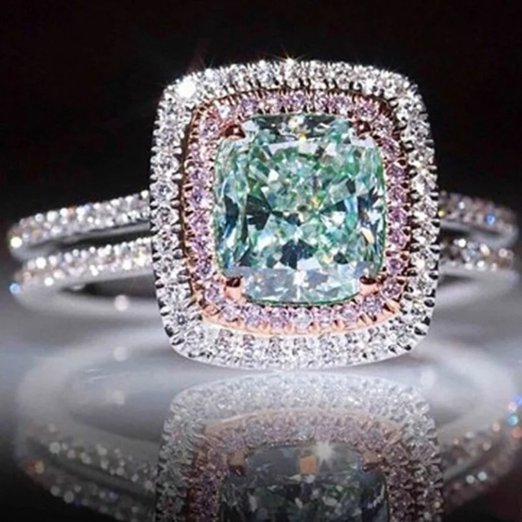 Crystal Diamond Princess Ring