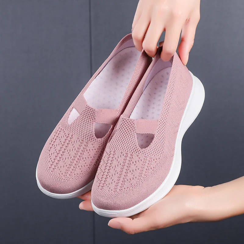 Women's Slip On Wide Arch Support Breathable Elderly Walking Sandals Shoes