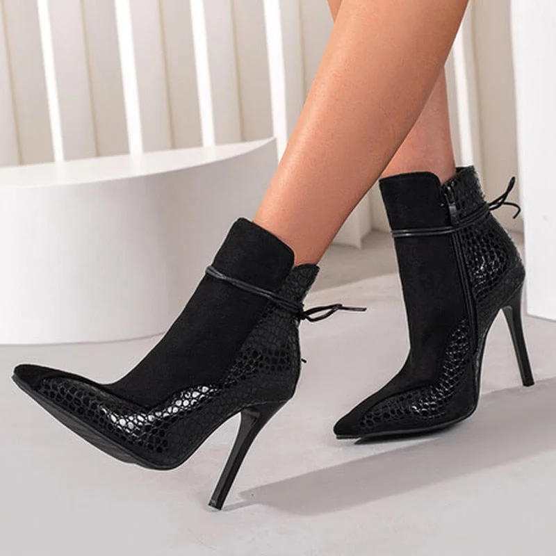 Vstacam Black Friday Winter Women's Plus Size Chunky Heel Party Night Club Shoes Women's Brand Women's Leather Ankle Boots Classic Western Boots