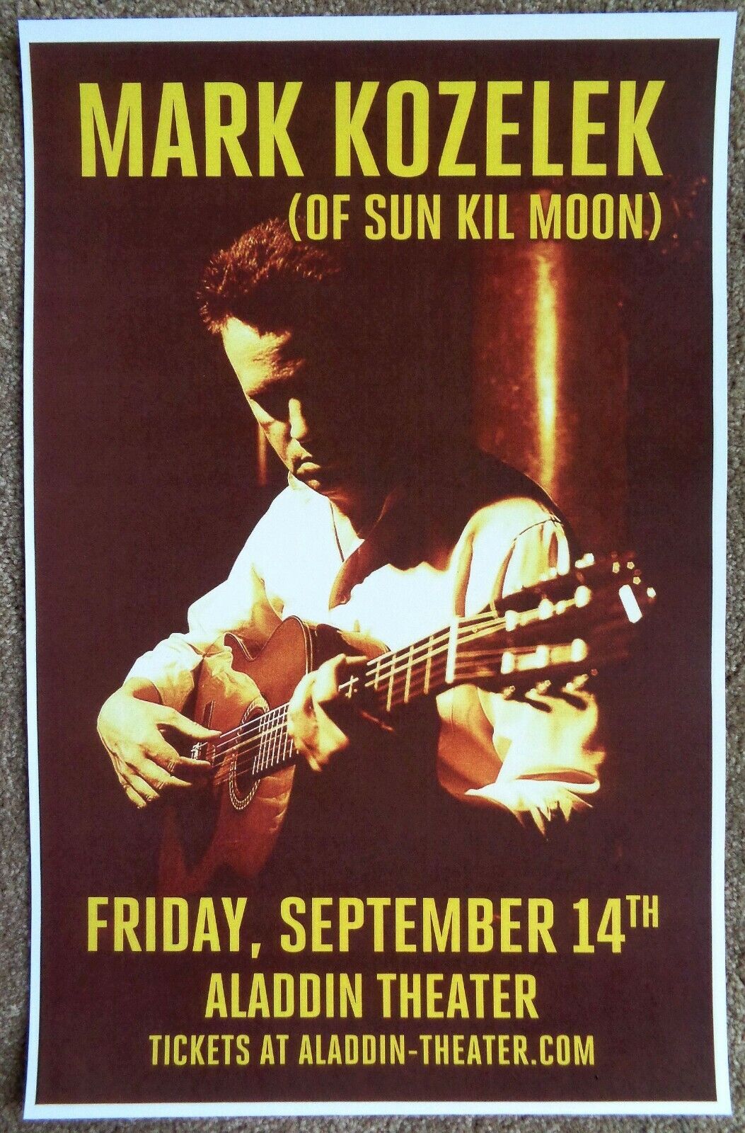 MARK KOZELEK of SUN KIL MOON 2018 POSTER Portland Oregon Gig Concert