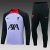 2022/2023 Liverpool Half-Pull Training Suit Purple Jersey 1:1 Thai Quality Set love fball