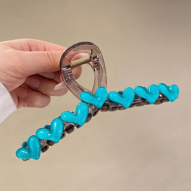 Women’s Sweet Heart Shape Plastic Hair Claws