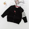 Kids Baby Boy Striped Knitting Cardigan Sweater Coat