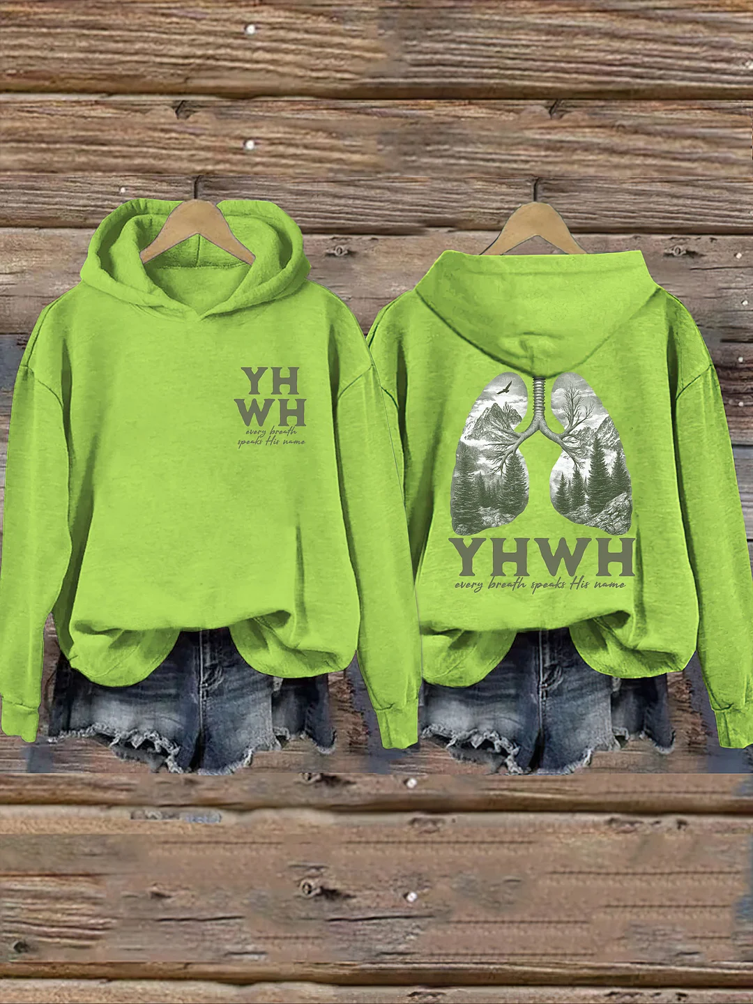 Yhwh Lungs Christian Hoodie