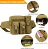 Taktisch Hüfttasche mit Flaschenhalter Militärisch Bauchtasche Wasserdicht Gürteltasche MOLLE Wasserflasche Halter Multifunktional für Damen Herren Wandern Laufen Camping Trekking, Schwarz