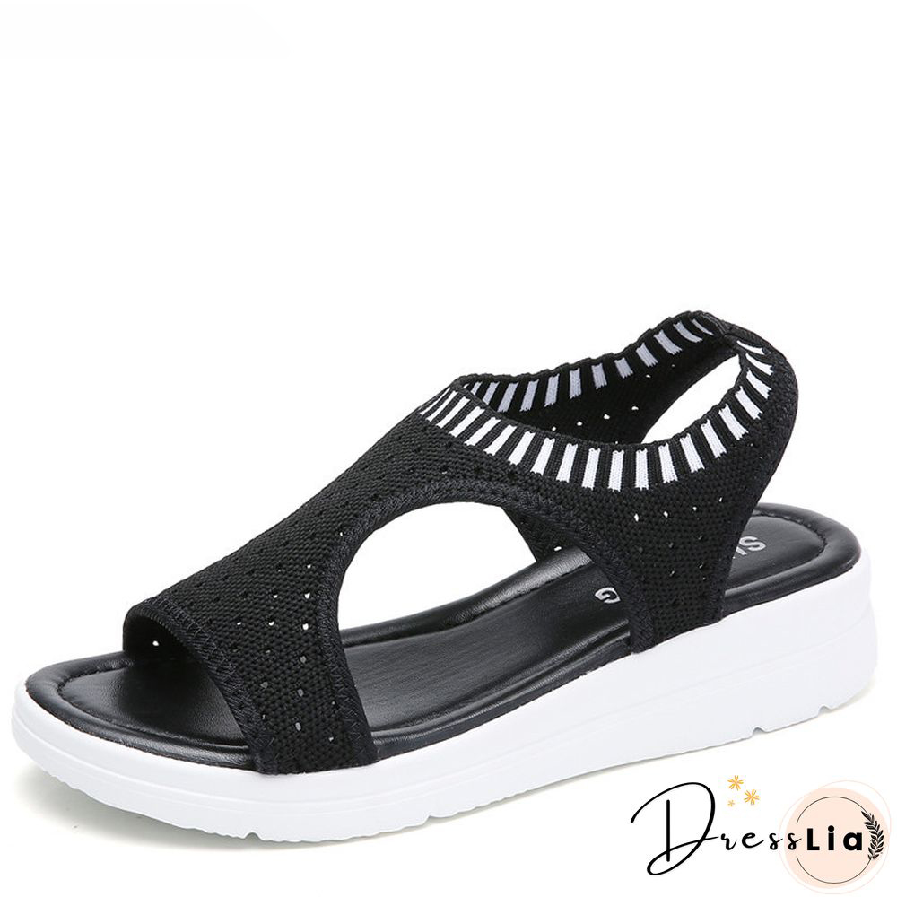 Women Sandals New Female Shoes Woman Summer Wedge Comfortable Sandals Ladies Slip-on Flat Sandals Women Sandalias