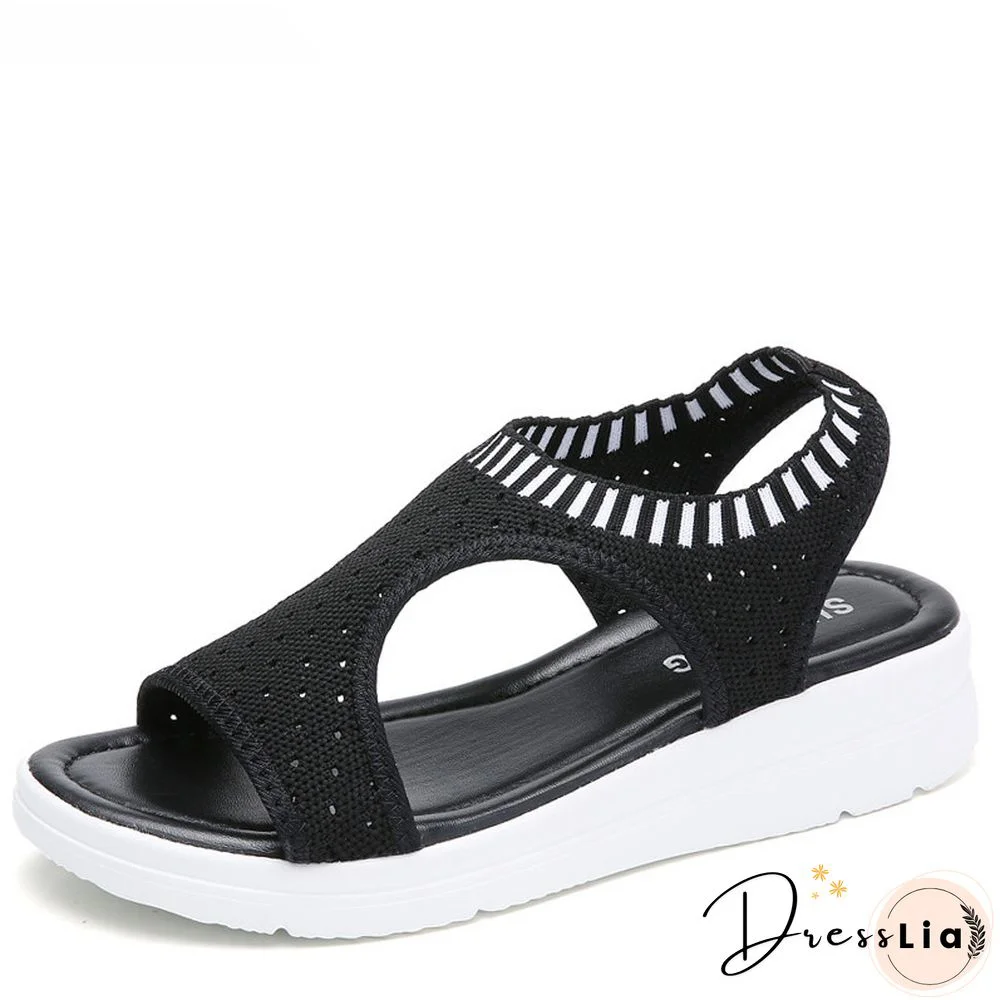 Women Sandals New Female Shoes Woman Summer Wedge Comfortable Sandals Ladies Slip-on Flat Sandals Women Sandalias