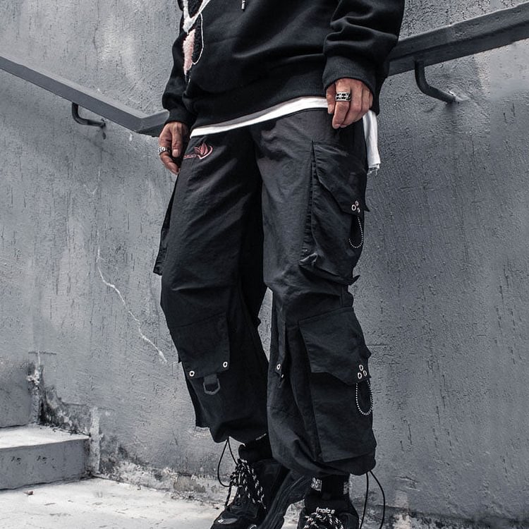 Men's Spring and Summer plus Size Retro Sports Trousers Casual Loose Trousers Men Pants