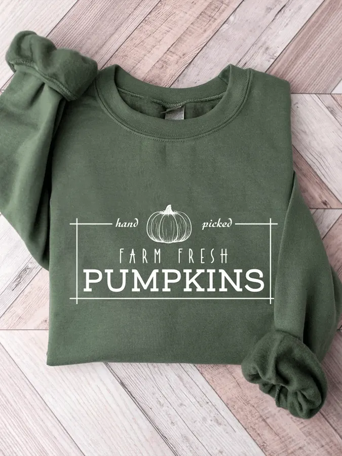 Women's Halloween Pumpkin Crewneck Sweatshirt 