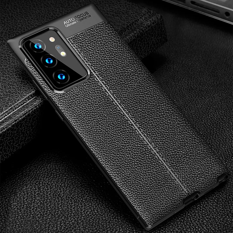 Luxury Leather Silicone Shockproof Case