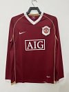 2006/2007 Retro Long Sleeve Manchester United Home Football Shirt 1:1 Thai Quality
