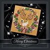 (25x25cm)DIY Pearl Painting Xmas Framed Handmade Pearl Material Art Kit Living Room Decor