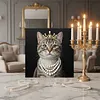 uk.everydayedeals DIY Pearl Painting With Frame - Handmade Self-Adhesive Pearls - Rich Cat(25*25cm)