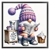 Gnome Reading Newspaper-11CT Stamped Cross Stitch 40*40cm/15.75*15.75in