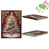 (US Local)Christmas Tree Special Shaped Diamond Painting Journal Notebook for Adults